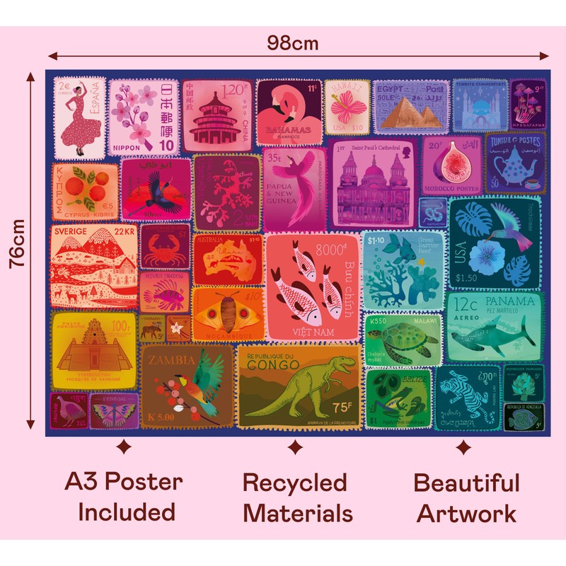 Elena Essex 1000 Piece Jigsaw Puzzles for Adults - Stamp