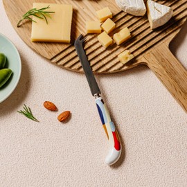 Dr.HOWS Victoria Cheese Knife Cutters for Block, Cheese Knife That Cuts All Cheese Types,Modern Designed, Clour Handles, Stainless Silverware Tableware