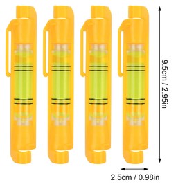 Pack of 4 String Spirit Levels, Mini Linear Spirit Levels, One-Dimensional Spirit Levels Made of ABS and Acrylic for Masonry Work, Plumbing Work, Gutter Work (Red)