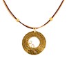 Open Mandala Necklace 3 cm Vegetable Gold with Branch