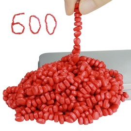 Caturledas 600 PCS Ferrite Putty Stones, Fidget Toys Rocks for Office Stress Anxiety Relief, Executive Desk Toys for Men Women Adults Gifts, 5 mm, Red