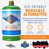 Flame King Refillable 1LB Empty Propane Cylinder Tank - Reusable