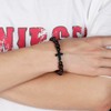 Eigso Black Onyx Beaded Cross Bracelet Christian Gift Rosary Beads