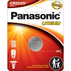 Panasonic CR2025 3.0 Volt Long Lasting Lithium Coin Cell Batteries in Child Resistant, Standards Based Packaging, 1-Battery Pack