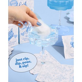 xo, Fetti x Art of Sucre Bridal Blue Cotton Candy Glitter Drink Bombs - 4 pc, Edible Glitter | Bachelorette Decorations, Birthday Party Favor, Wedding Shower Supplies, Bridesmaid Gift