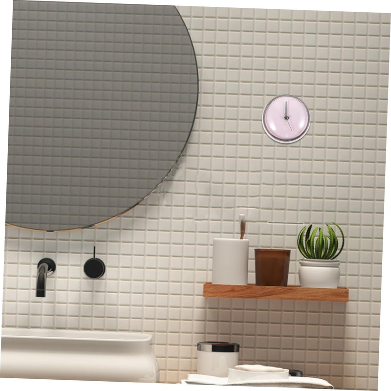 Ciieeo Mini Bathroom Clock Cup Creative Design for Easy Installation
