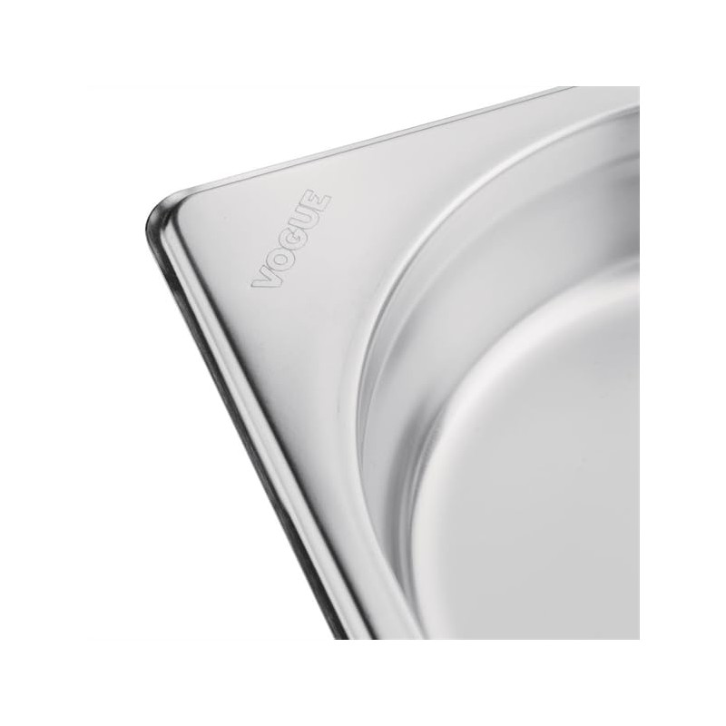Vogue Stainless Steel 1/2 Gastronorm Pan 4Ltr/65mm Deep Food Container