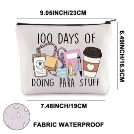 G2TUP Paraprofessional Makeup Bag Paraprofessional Appreciation Gift Para Teacher Gifts Para Assistant Toiletry Bag (Para)