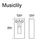 Musiclily Basic 10.5mm Electric Guitar Bridge Saddle Block Type Saddle,