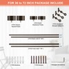 Lwiiom Double Curtain Rods with Aluminum End Cap and Full