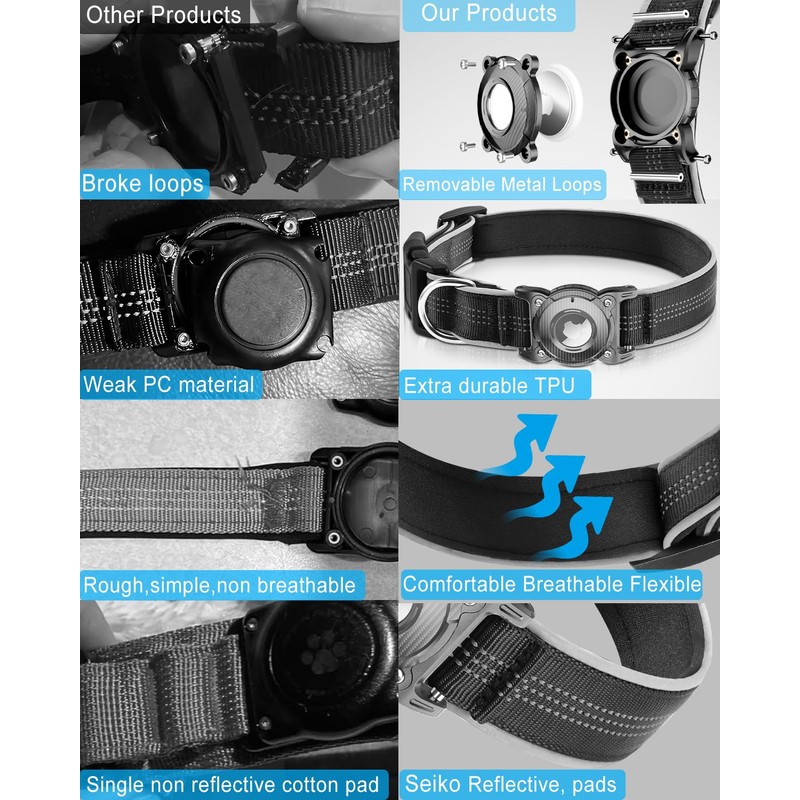 ONEONTA Airtag Dog Collar Waterproof Airtag Dog - Airtag Pendant