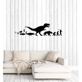 Vinyl Wall Decal Evolution Art Biology Science Class School Decoration Stickers Mural Large Decor (ig6032) Black