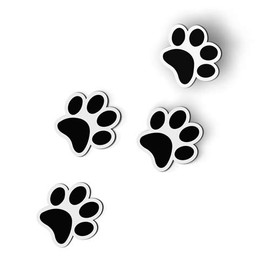 AK Wall Art Cat Footprints Set of 4 - Magnet - Car Fridge Locker - Select Size