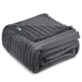 Chicute Dog Blankets for Large Dogs Washable - Fluffy Fuzzy Cat Puppy Blanket for Couch with Premium 300GSM Coral Fleece Soft for Pet Kitten Doggy, White, 50x60IN