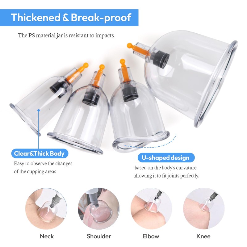 GEN'C BÉAUTY Cupping Therapy Set, 18 Pcs Cupping Cups Therapy