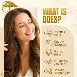 MYSTÉRE BEAUTÉ Rice Water Shampoo and Conditioner Set - Ultra-Nourishing Hair Care Set, Promotes Growth, Revitalizes Shine, and Shields from Damage - Infused with Essential Oils - 16 fl oz Each