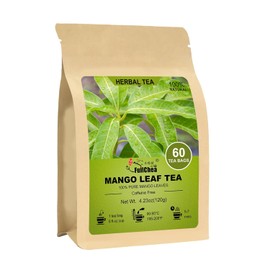 FullChea - Mango Leaf Tea Bags, 60 Count, Dried Mango Leaves | 100% Premium mango leaves, non-GMO, caffeine-free, traditionally enjoyed as a soothing herbal infusion