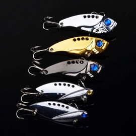 [No Brand Items] 5 Pcs Spoon Fishing Hard Lure Base Crank Bait Vibration Fishing Tackle Tool