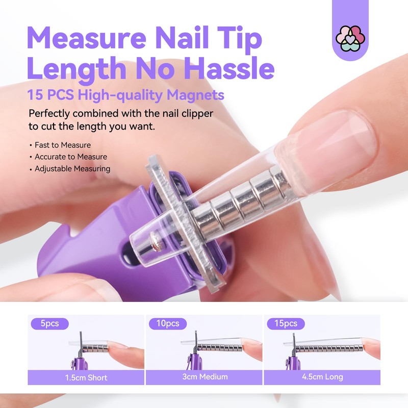 SAVILAND Acrylic Nail Clippers with Magnets: Accurate Trimming Nail Clipper