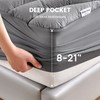 SLEEP ZONE Grey Waterproof Mattress Pad California King, Premium Soft