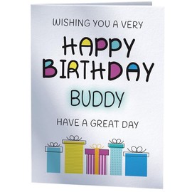 Happy Birthday Buddy - Birthday Card For Buddy