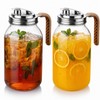 2 Pack 64 oz Glass Mason Jar Pitchers with Lids,