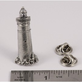 Handcrafted Antique Pewter Lighthouse Magnet Gift for Personalizing Home Office Refrigerator Whiteboard Locker - Made in The United States - SKU A110MAG