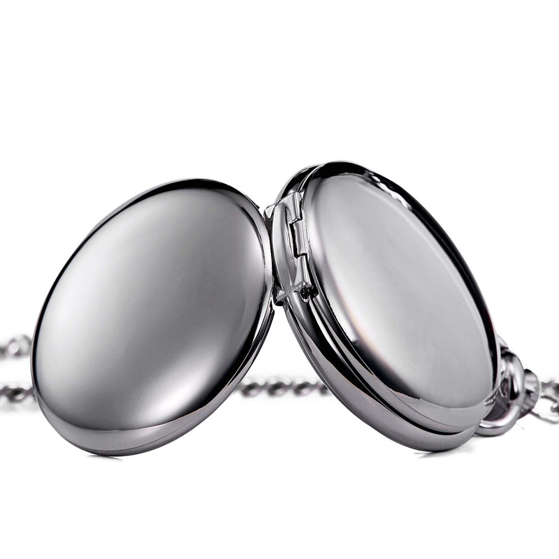 TREEWETO Pocket Watch - Smooth Double Case Series Skeleton Dial