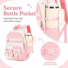 CAMTOP Girls Backpack with Lunch Box & Pencil Case Set,