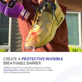 Shoe Potion Shoe Protector Spray, Waterproof and Stain Repellent Spray for Sneakers, Whites, Rubber, Suede, Leather, Nubuck, Canvas (ARMOR)