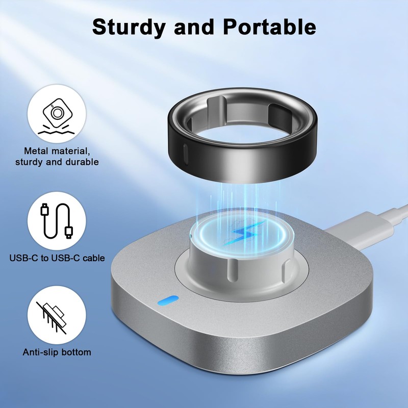 ZOOROO Charger Compatible with Aura-Ring 4 Size 7, Fast Charging