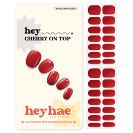 Heyhae Tiras de uñas de gel semicuradas, no necesita lámpara LED, fácil de aplicar y quitar, calidad de salón, incluye 28 tiras, 1 almohadilla de prep
