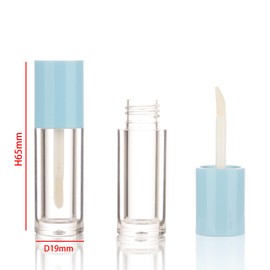 COSIDEA 40PCS Empty Blue Mini Lip Gloss Tubes 2.5ml 0.08 OZ lipgloss Tube with Wand Applicator for Lip oil tint bottles container