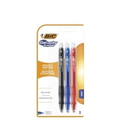 Bic Gel-Ocity Original Smooth Writing Gel Ink Ballpoint Pens New In Pack 3 Pens