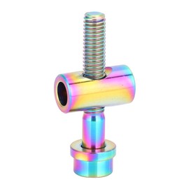 QANYEGN Bicycle Seat Post Screw with Round Head, Titanium Bicycle Seat Posts, Fixed Screw with Washers Set, Fixed Bolt for Bicycle Seat Posts (M5 x 30 mm, Phantom Colour)