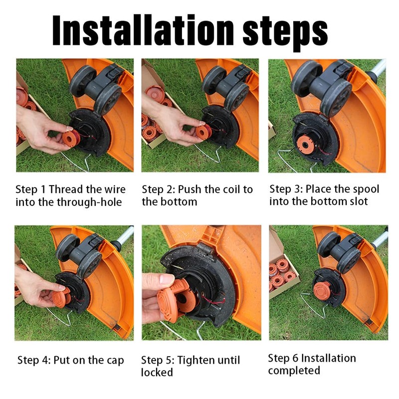 5 PCS Worx Strimmer Spool Replacement for WG151/WG163E Series/WA0004-0.065" (1.65mm)