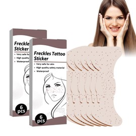 Pack of 12 Freckles Tattoo Stickers, Temporary Waterproof Freckles Sticker Fake Freckles Patch Freckles Tattoo Freckles Makeup Stickers, Perfect for Makeup Parties on Holiday (A)