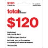 Total by Verizon $120 - Unlimited Talk and Text, 5G