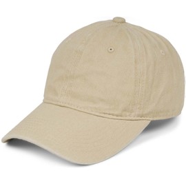 styleBREAKER Unisex Baseball Cap Vintage Look Adjustable 6 Panel Cap in Washed Look with Curved Peak Cotton Retro Cap for Men and Women, beige, Unit size