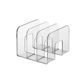 Durable Trend Catalogue Stand with 3 Compartments - Transparent
