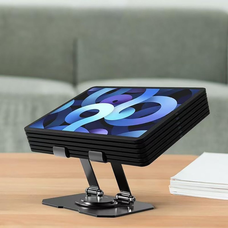 Hbluefat Metal Tablet Stand, Adjustable 360° Rotation Tablet Holder Compatible