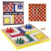 AMEROUS 12 inches Wooden Ludo Board Game - Snakes and
