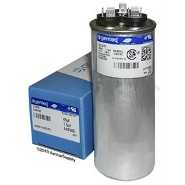 Carrier/Bryant/Payne HC98KA047-45 + 7.5 uf MFD 440 Volt VAC Genteq Replacement Round Dual Run Capacitor