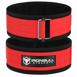 Lifting Belt for Weightlifting, Cross-Training, Olympic Lifting & Bodybuilding | Auto-Lock Padded Nylon Back Support for Squats, Deadlifts Bench Press, Gym, Workout (Red, Large)