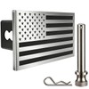 Synrroe 2" Heavy Duty Stainless Steel Flag Hitch Cover, Car