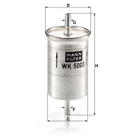 Original MANN-FILTER Fuel filter WK 5003 – For Passenger Cars