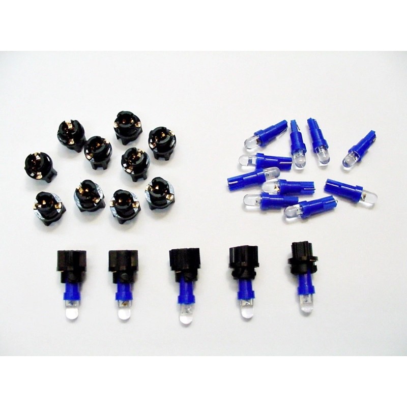 Lumiglow 15 Blue Dome LEDs Lights Bulbs 3/8 Sockets Instrument