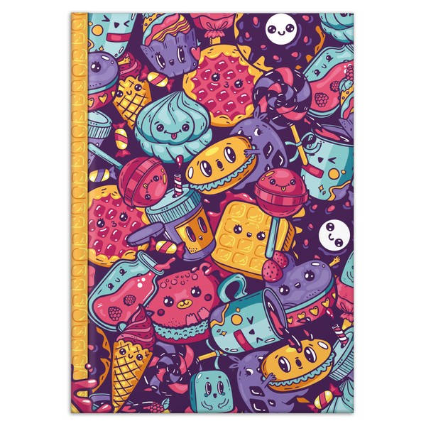 RNKVERLAG Sweets 46810 Notebook DIN A4 Blank with 96 Sheets