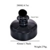 ericotry 1PCS Black Glass Diffuser Bottle Empty Refillable Aromatherapy Jar