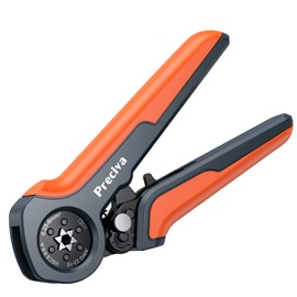 Ferrule Crimping Tool, Preciva 0.25-6mm²/AWG23-10 Crimper, ABS Wrapped Shell, Hexagonal Crimping Tool with Ratchet Mechanism, Premium HSC8 Steel